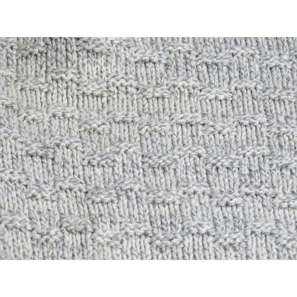 Vtg United States Sweaters 100% Cotton Knit Pullover Size Large Purple Ringer - Picture 3 of 10